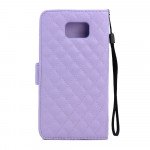 Wholesale Samsung Galaxy Note 5 Quilted Flip Leather Wallet Case with Strap (Purple)